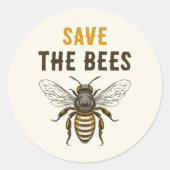 ビー救チのヴィンテージ蜂蜜 ラウンドシール (正面)