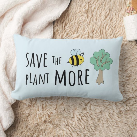 ビー救ツもっと木を植えろ！ ランバークッション (ブランケット)