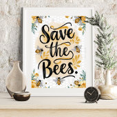 ビー救ツフローラとハニカムウォールアート ポスター