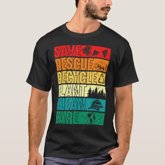 ビー救ツ救助動物の木の清浄な海Ca Tシャツ (正面)