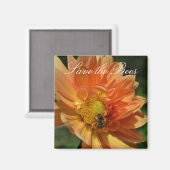 ビー救ツ…ピーチダリアマグネット マグネット (正面/裏面)