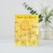 ビー救ビーSkip野花ミツバチ ポストカード (スタンド正面)