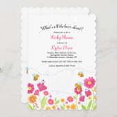 ビー春ベビーシャワー 招待状 (正面/裏面)