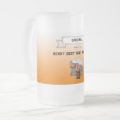 ビー最高のルソムリエオレンジ白グラデーション写真 フロストグラスビールジョッキ (正面左)