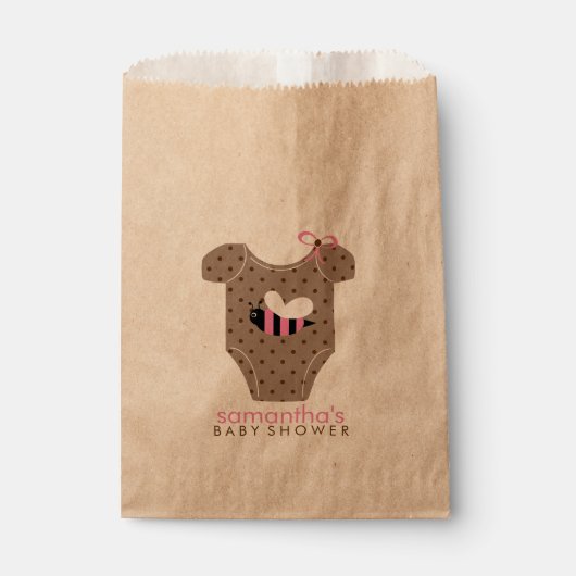 ビー服ガールベビーシャワー フェイバーバッグ (正面)