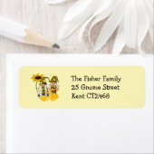 ビー格言ひまわり差出人住所ラベル ラベル (インサイチュ)