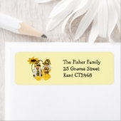 ビー格言ひまわり差出人住所ラベル ラベル (インサイチュ)