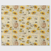 ビー格言ひまわり ラッピングペーパー (フラット)