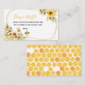 ビー植物性ベビーシャワーおむつラッフルカード エンクロージャーカード (正面/裏面)