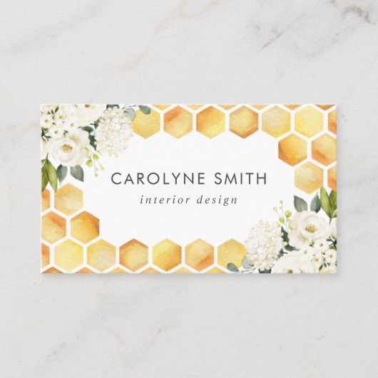 ビー水彩フローラ名刺 名刺 (正面)