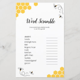 ビー水彩言葉スクランブルゲーム