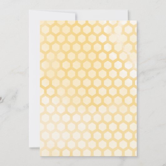 ビー水彩赤ちゃんシャワー 招待状 (裏面)