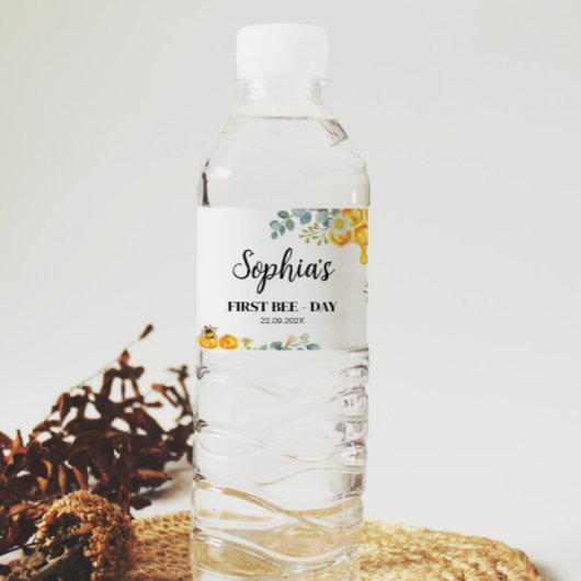 ビー水瓶ラベル誕生日ベビーシャワー ペットボトルラベル