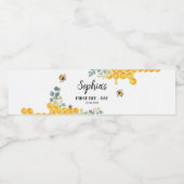 ビー水瓶ラベル誕生日ベビーシャワー ペットボトルラベル (シングルラベル)