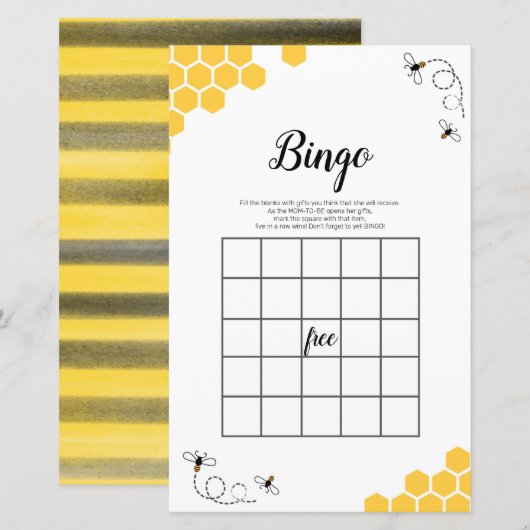 ビー水色ビンゴゲーム (正面/裏面)