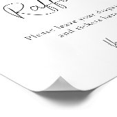 ビー玉待ち赤ちゃんシャワーおむつラッフルサイン ポスター (角)