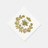 ビー王室のクレスト&あなたの色 スタンダードカクテルナプキン (角)