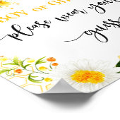 ビー男の子か女の子お願いあなたの推測のサイン衣服 ポスター (角)