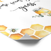 ビー男の子か女の子お願いあなたの推測のサイン衣服 ポスター (角)