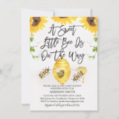 ビー男女兼用をテーマにしたベビーシャワー招待状 招待状 (正面)