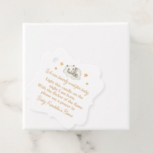 ビー男女兼用リー待ち赤ちゃんシャワーキャンドル フェイバータグ (インサイチュ)