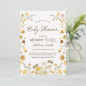 ビー男女兼用ワイルドフラワーベビーシャワー 招待状 (スタンド正面)