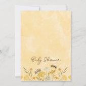 ビー男女兼用ワイルドフラワーベビーシャワー 招待状 (裏面)