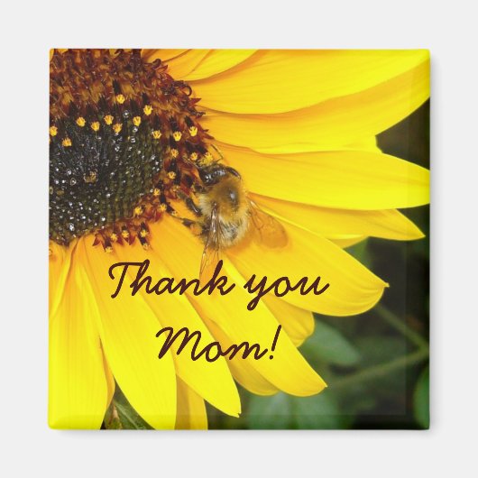 ビー磁石付きヒマワリ マグネット (正面)