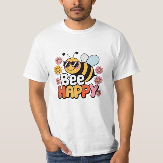 ビー祝アート受粉ユニーク者 Tシャツ (正面)
