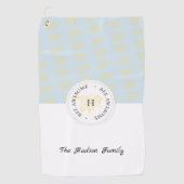 ビー素晴らしゴールデンビーパーソナライズされたモノグラム ゴルフタオル (正面)