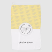 ビー素晴らしシルバーハニービーモノグラパーソナライズされたム ゴルフタオル (正面)