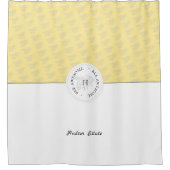 ビー素晴らしシルバーハニービーモノグラパーソナライズされたム シャワーカーテン (正面)