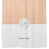 ビー素晴らしシルバービーピーチモノグラパーソナライズされたム シャワーカーテン (正面)