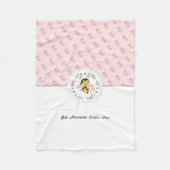 ビー素晴らしベビーガール |モノグラパーソナライズされたム フリースブランケット (正面)