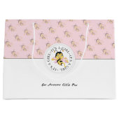 ビー素晴らしベビーガール |モノグラパーソナライズされたム ラージペーパーバッグ (正面)