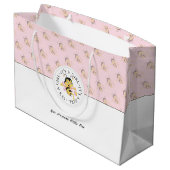 ビー素晴らしベビーガール |モノグラパーソナライズされたム ラージペーパーバッグ (裏面アングル)