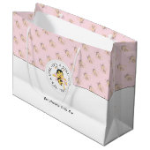 ビー素晴らしベビーガール |モノグラパーソナライズされたム ラージペーパーバッグ (正面アングル)