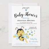 ビー素晴らし男の赤ちゃんシャワー | 招待状 (正面)