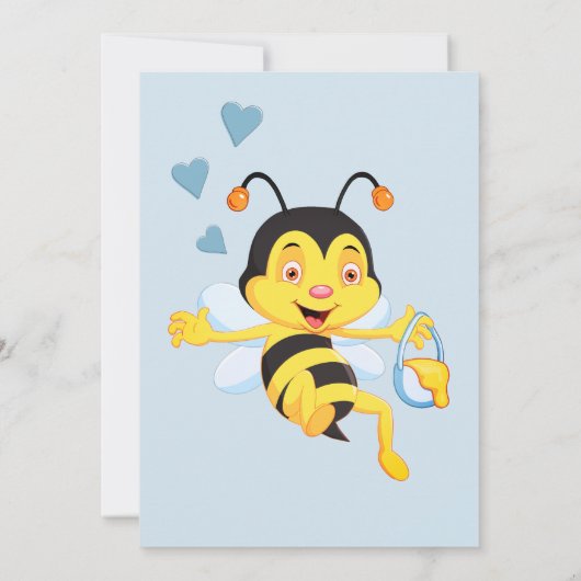 ビー素晴らし男の赤ちゃんシャワー | 招待状 (裏面)