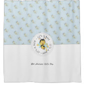 ビー素晴らし男の赤ちゃん |モノグラパーソナライズされたム シャワーカーテン (正面)