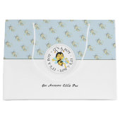 ビー素晴らし男の赤ちゃん |モノグラパーソナライズされたム ラージペーパーバッグ (正面)