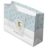 ビー素晴らし男の赤ちゃん |モノグラパーソナライズされたム ラージペーパーバッグ (正面アングル)