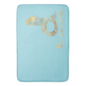 ビー素晴らし金ゴールドアクアスパークルマーメイド バスマット (正面縦)