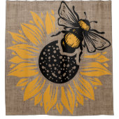 ビー素朴アンドサンフラワーホームデコール シャワーカーテン (正面)