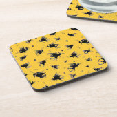 ビー素朴コースター – 手描き、ファームハウスギフト コースター (左側)