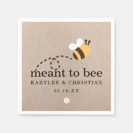 ビー素朴ズの紙を意味す結婚る スタンダードカクテルナプキン