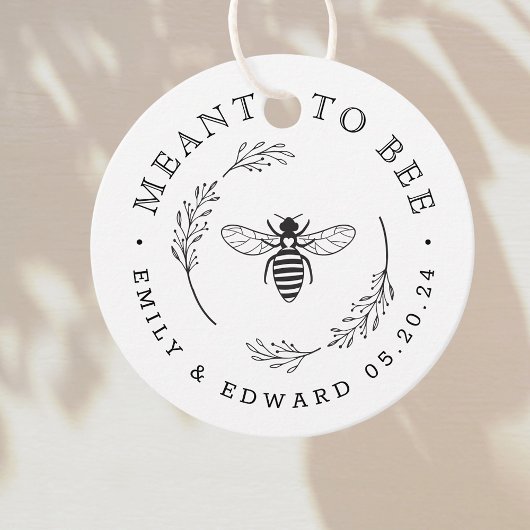 ビー素朴ズ・ラウンドを意図したボ結婚タニカルリース フェイバータグ