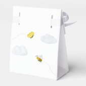 ビー素朴チ&バタフライガールベビーシャワー付きコウノトリ フェイバーボックス (裏面サイド)