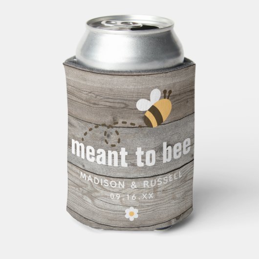 ビー素朴ト専用バーンウッド結婚式の引き出物 缶クーラー (缶裏面)