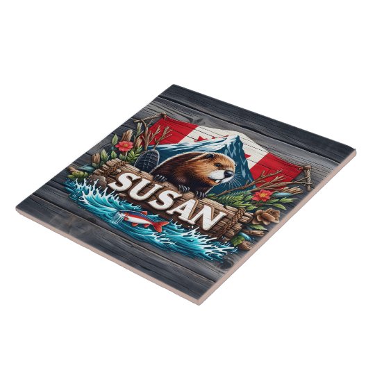 ビー素朴バーバイスノーマウンテン タイル (側面)